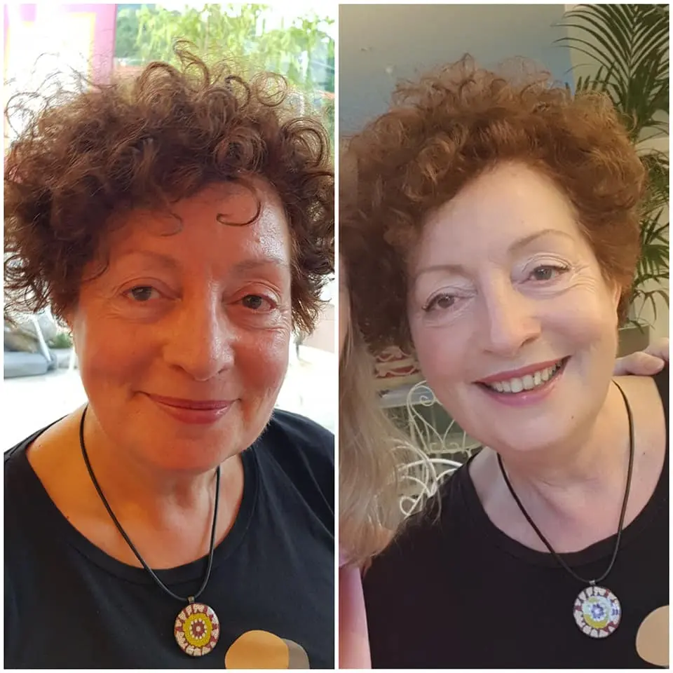 Anna trucco prima e dopo. Si nota la differenza?