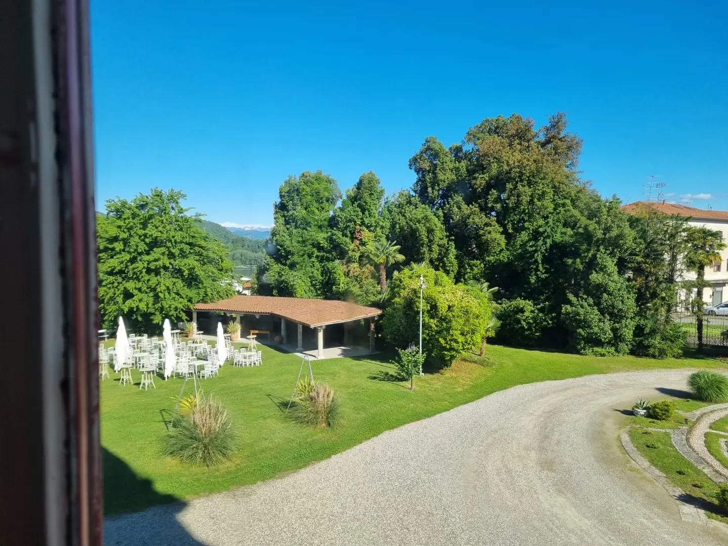 Vista del giardino di Villa Borghi