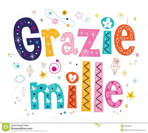 Sono contenta di esserci, di vivere, di poter scrivere queste parole, un GRAZIE molto speciale